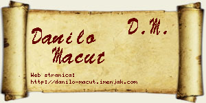 Danilo Macut vizit kartica